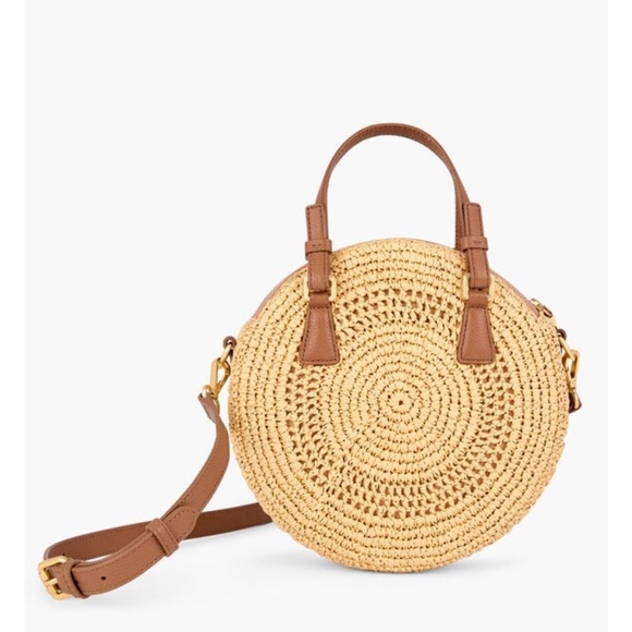 Talbots Leather‎ Trim Woven Crossbody Bag- maybe used one. 149 retail - Picture 1 of 10